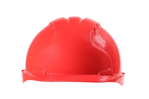 Casco rojo sobre blanco — Foto de Stock