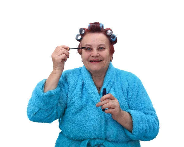 Seniorin geschminkt — Stockfoto