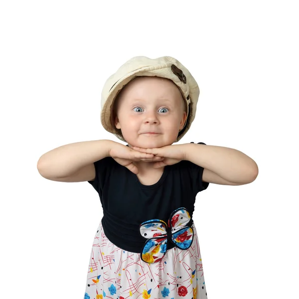 Aranyos kis lány pózol — Stock Fotó