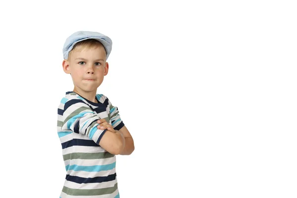 Boy in beret — Stockfoto