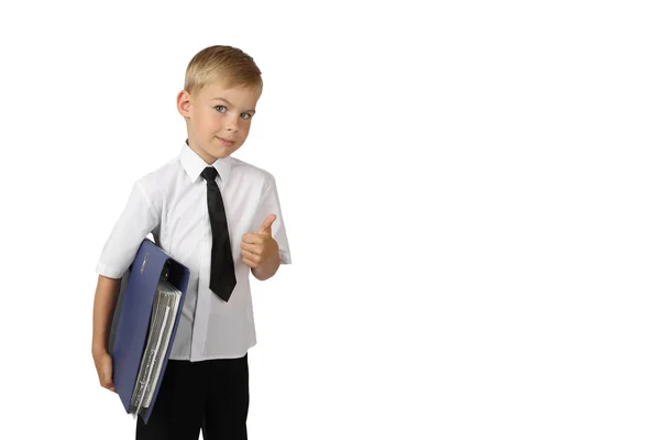 Young businessman on white — Stock Photo, Image