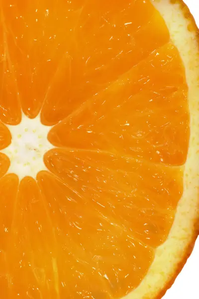 Orange slice closeup — Zdjęcie stockowe