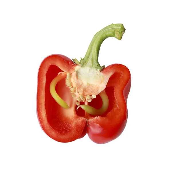 Paprika half on white — Stock Photo, Image