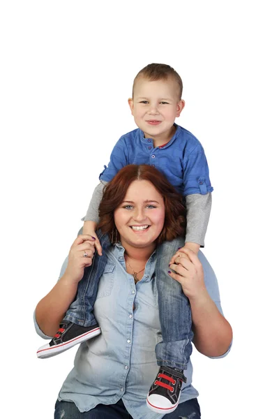 Мать с маленьким сыном — стоковое фото