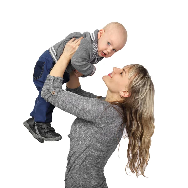 Mother holds son on hands — Stock Photo, Image