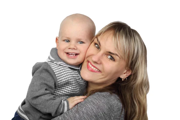 Mother holds little son on hands — Stock Photo, Image