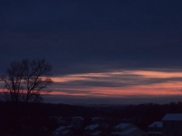 Sonnenaufgang Über Dem Glastonbury Mountain — Stockfoto