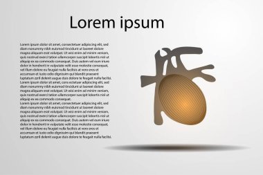 teknoloji bilim kavramı kalp dijital üzerinde Merhaba teknik gri arka plan soyut