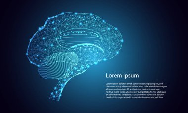 Dijital veri sağlık yenilik teknoloji fütüristik konsept beyin arabirimi hologram öğeleri üzerinde Merhaba tech gelecekteki tasarım arka plan soyut