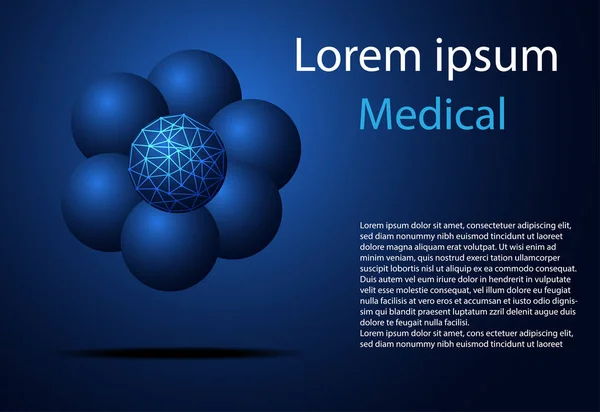 Resumen Ciencia Médica Salud Consisten Moléculas Concepto Tecnología Digital Moderna — Archivo Imágenes Vectoriales