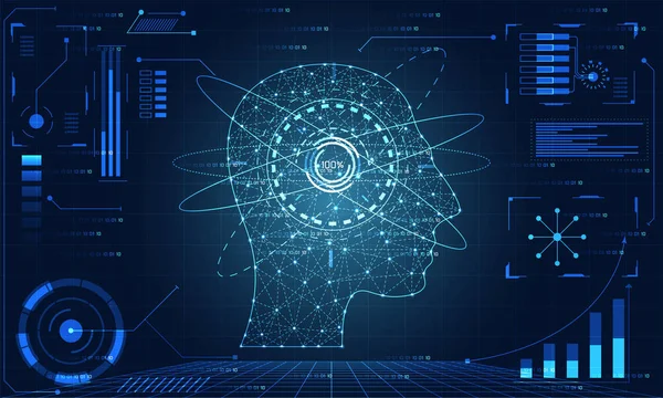 Tecnologia Astratta Concetto Futuristico Hud Interfaccia Ologrammi Elementi Grafico Dei — Vettoriale Stock