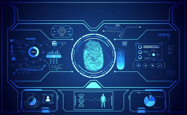 Cyber Abstracte Technologie Futuristisch Concept Hud Interface Cyber Security Van — Stockvector