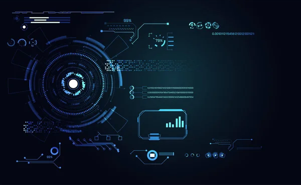 Dijital veri grafiği, iletişim, bilgi işlem ve daire yüzde canlılık yenilik teknoloji UI fütüristik konsept hud arabirimi hologram öğeleri üzerinde Merhaba tech gelecekteki tasarım arka plan soyut