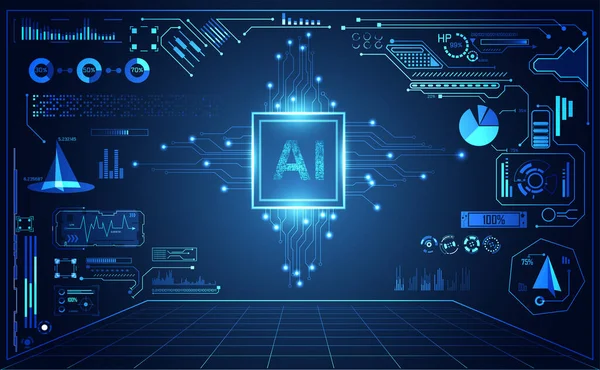 Tecnología Abstracta Concepto Futurista Hud Interfaz Holograma Elementos Gráficos Datos — Archivo Imágenes Vectoriales