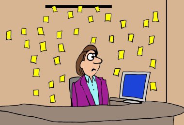 Çok fazla yapışkan notlar