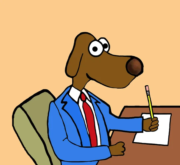 Friendly Business Dog — Stock Photo, Image