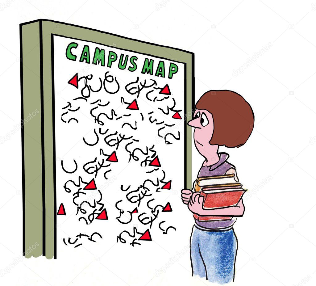 College Campus Map Stock Photo by ©andrewgenn 124995524