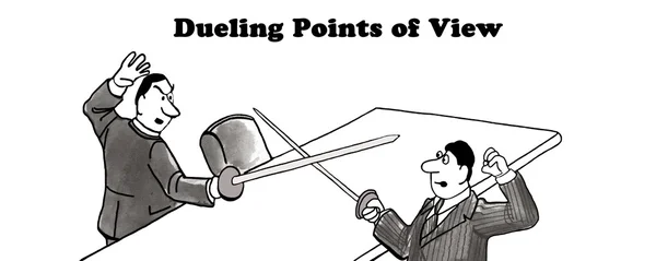 Dueling Points of View — Stock Photo, Image