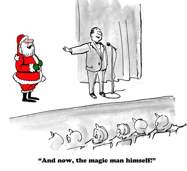 Santa Claus is the Speaker — Stock Photo, Image