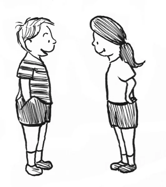 Мальчик и девочка — стоковое фото