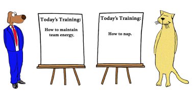 Two Differing Approaches to Training clipart