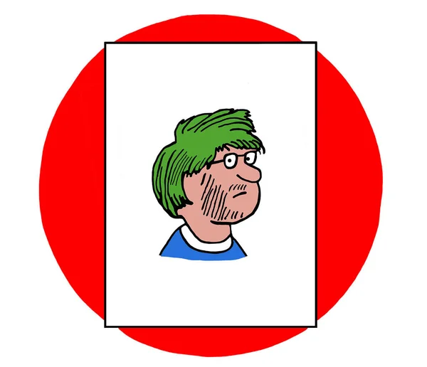 Groene Haired duizendjarige — Stockfoto