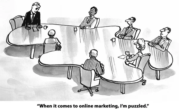Marketing online é intrigante — Fotografia de Stock