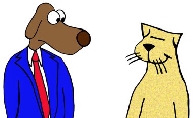 Kedi ve köpek.