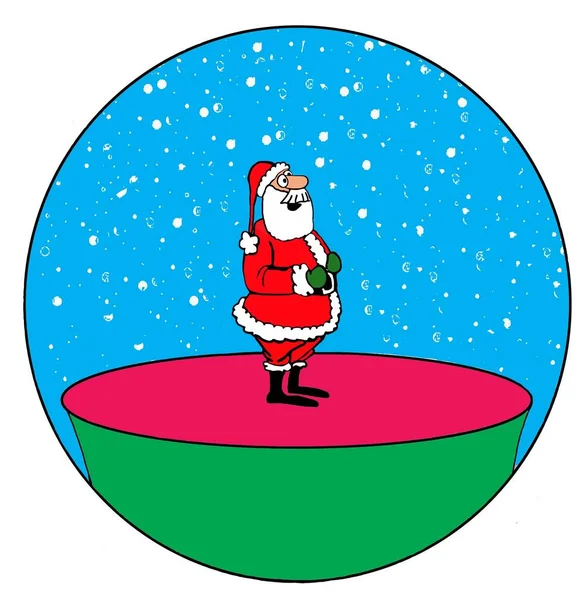 Santa sneeuw globe — Stockfoto