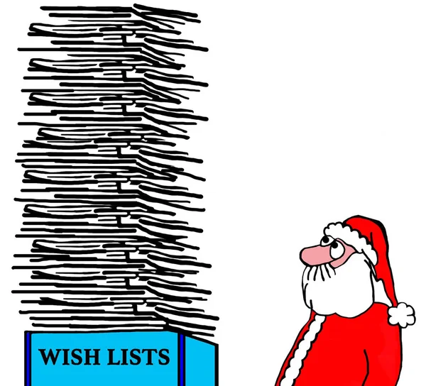 Patrząc na listy życzeń — Zdjęcie stockowe