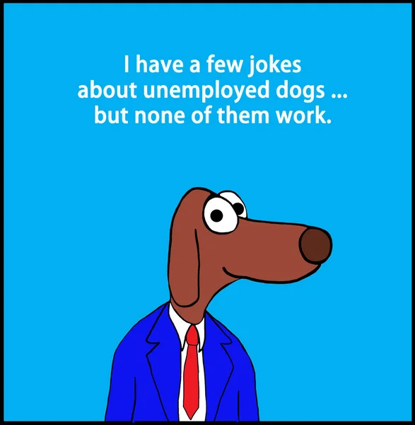 Juego de palabras sobre perros desempleados —  Fotos de Stock