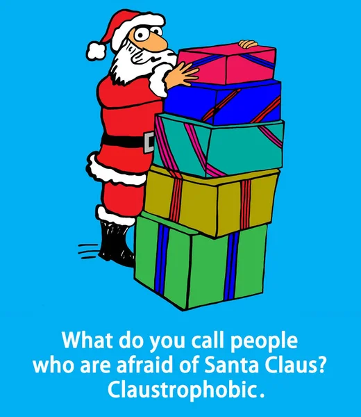 People Afraid of Santa Claus — Stock Photo, Image