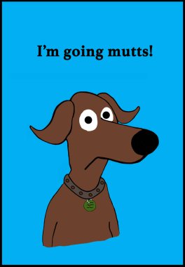 Dog is going nuts clipart