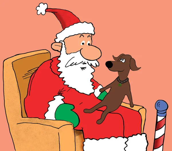 Pes chce vánoční dárky — Stock fotografie