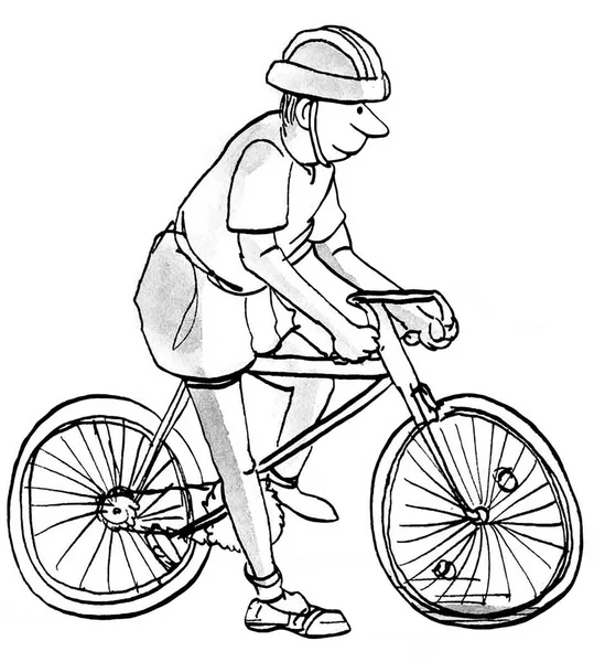 Riding a bike — Stock Photo, Image