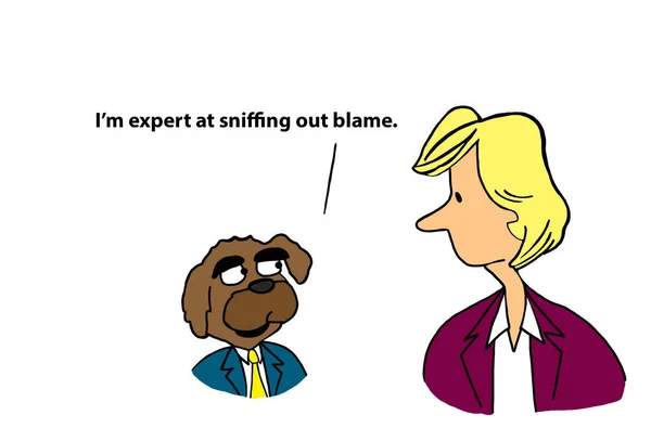 Dog Has Been Hired Use Expertise Sniff Out Blame — Stock Photo, Image