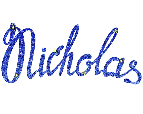 Nome Nicholas lettere tinsels — Vettoriale Stock