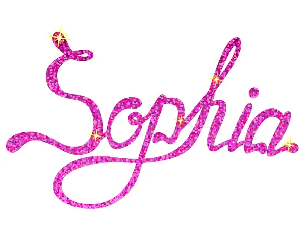 Nome Sophia letras mexilhões —  Vetores de Stock