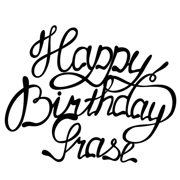 Happy birthday Grace lettering — Stock Vector