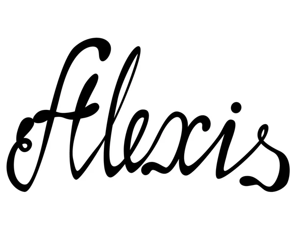 Alexis naam belettering — Stockvector