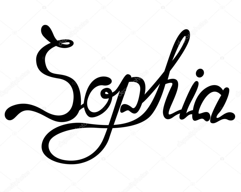Sophia Name Lettering Vector Image By C Marishayu Vector Stock