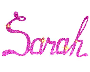 Sarah adı tinsels yazı