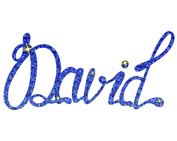 David naam tinsels belettering — Stockvector