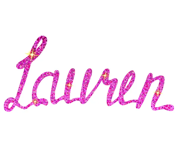 Lauren név felirat remekművé — Stock Vector