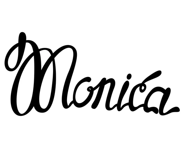 Monica naam belettering — Stockvector