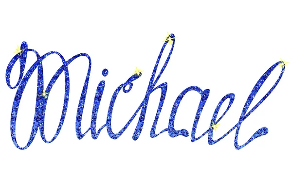 Michael naam tinsels belettering — Stockvector