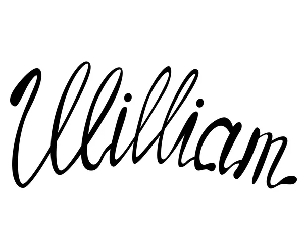 William naam belettering — Stockvector