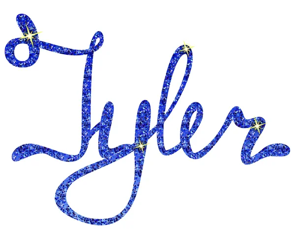 Tyler Name Schriftzug Lametta — Stockvektor