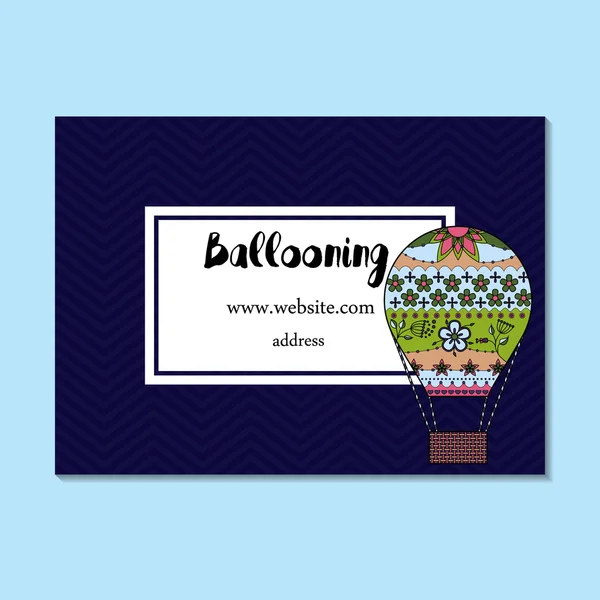 Cartão de visita para balonismo —  Vetores de Stock