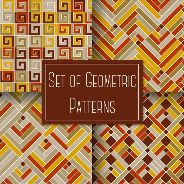 Conjunto de padrões geométricos — Vetor de Stock